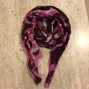 Pink Floral Scarf